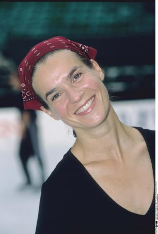 Katarina Witt im November 1988 bei der Premiere von "Holiday On Ice" in Zürich
